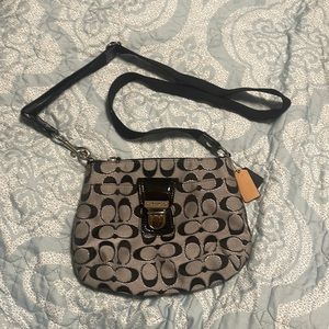 Coach Purse Silver and Gray